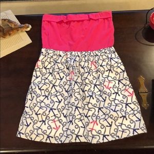 Lilly Pulitzer strapless nautical dress